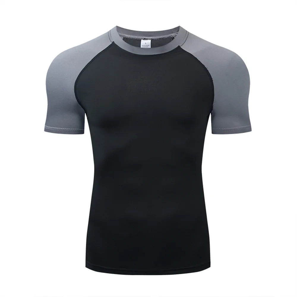 BLACK & GRAY COMPRESSION SHIRT