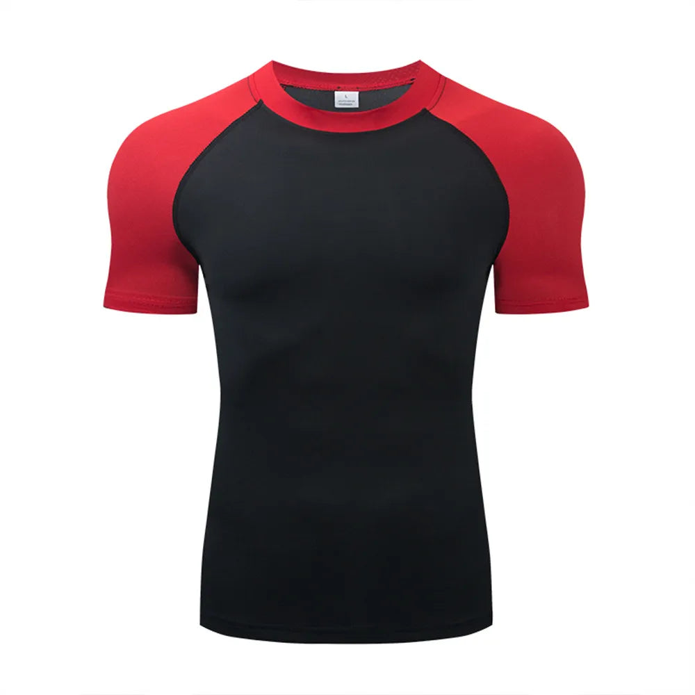 BLACK & RED COMPRESSION SHIRT