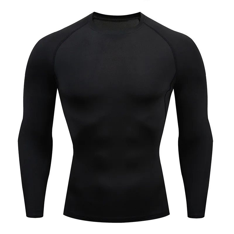 BLACK LONGSLEEVE COMPRESSION SHIRT