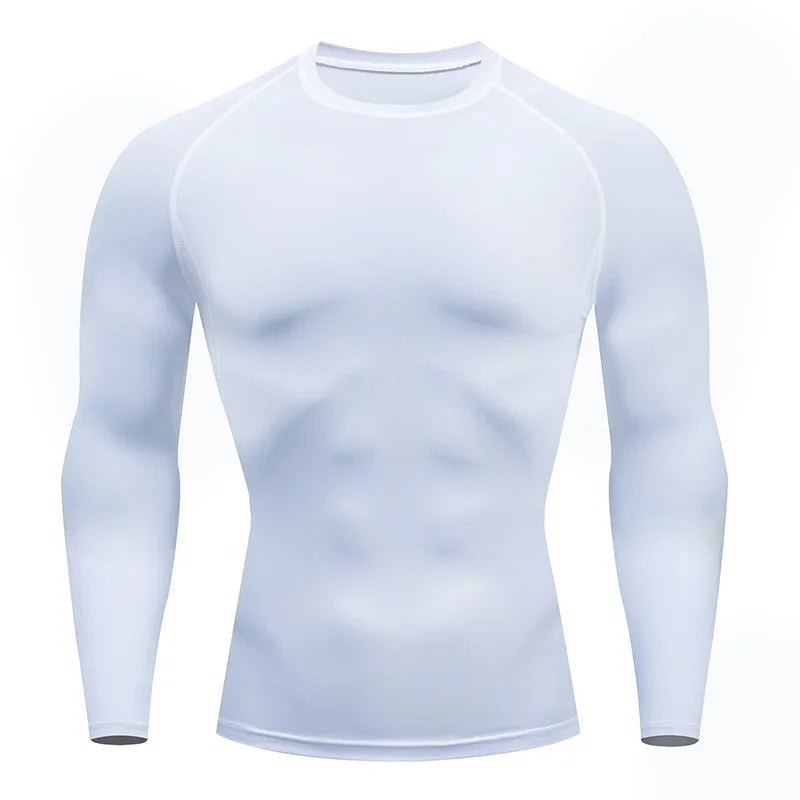 WHITE LONGSLEEVE COMPRESSION SHIRT