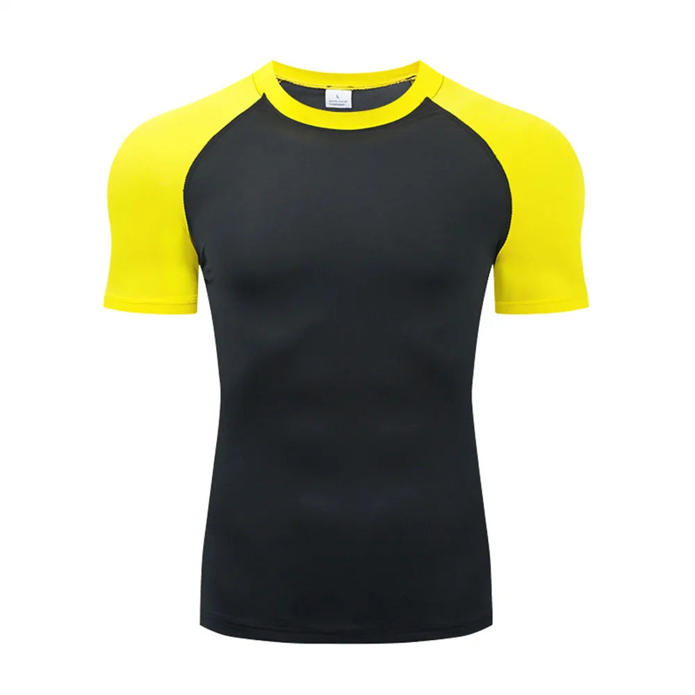 BLACK & YELLOW COMPRESSION SHIRT