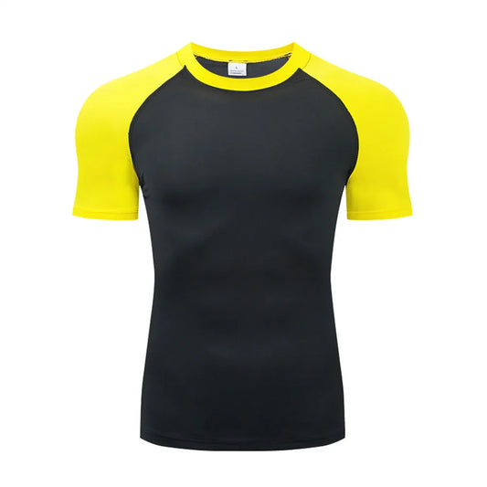 BLACK & YELLOW COMPRESSION SHIRT